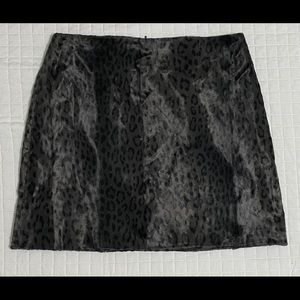 Leopart print Karen Millen Velvet Mini Skirt